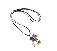 Collier de bijoux en céramique texturée Conception portable Chaîne réglable Décoration pour femmes Décontractée ou formelle Usure Unique Nature Pendentif Inspiré, taille unique, Comme décrit, Comme