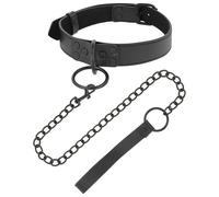 Collier de bondage noir complet avec laisse