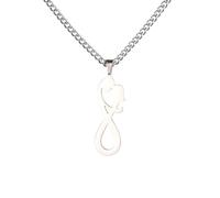 Collier de câlins Accessoires pour Les Femmes et Les Hommes, Couple Hug Pendent Collier Lovers Embrassant Les Colliers de Symboles infinis Hugs and Kisses Collier, Colliers étreints pour Les Vacances