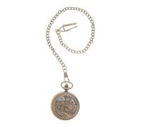 Collier de Camion rétro Poche Montre Gousset Ancienne pères étiqueter Montre à Quartz Montre Gousset Vintage avec Chaine Montre avec Chaine Miroir en Verre renforcé minéral