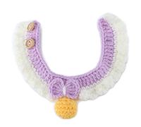Collier de Canard Collier d'oie Collier de Poulet réglable en Laine Douce Accessoires décoratifs pour Animaux de Compagnie pour Canards Oies Poulets Rose Violet Taille Unique (M.)