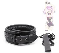 Collier de chaîne de Traction en Cuir Noir, Ras du Cou, Outils de Jeu pour Couples B-D-S-M