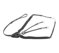 Collier de chasse élastique pour cheval Harry's Horse Noir Poney