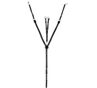 Collier de chasse luxe avec surpiqûres décoratives QHP Noir Poney