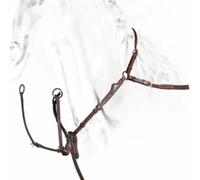 Collier de chasse pour cheval avec martingale amovible Equiline Marron Full