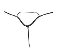 Collier de chasse pour cheval avec pont long QHP Noir Poney