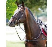 Collier de chasse pour cheval élastique avec col amovible Tattini Noir Cob