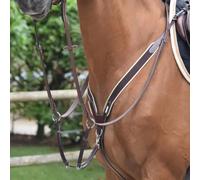 Collier de chasse pour cheval élastique et martingale Jump'In Noir Full