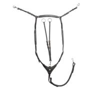 Collier de chasse pour cheval haut avec élastique Kavalkade Dexter Noir Cob/Full