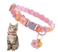 Collier de chat mignon, collier de chaton échappée,Collier réglable de chat de fleur coloré - Costume pour animaux de compagnie, décoration de cou, accessoires de sécurité pour chaton, pour chats d'in