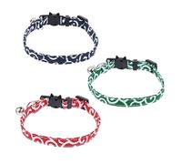 Collier de Chat réglable de 3pcs avec Pendentif Cloche Conception d'arc Mignon pour Les Chatons Durable pour l'usure Quotidienne et Les Occasions spéciales