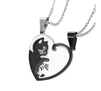Collier de chats femmes - bande-annonce de coeur, style de charme | Idée cadeau de bijoux d'amour, accessoire à la mode pour hommes femmes pour les gestes romantiques et les moments spéciaux tels que
