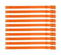 Collier de chèvre 10pcs PU 23 Pouces Collier de bétail réglable pour la Ferme Animal Vow Mouton Premium Soft Durable Marking Identification Collar Collar pour la Gestion des (Orange)