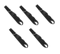 Collier de Chèvre 5 Pièces Noir en Polyester Ajustable