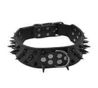Collier de Chien à Pointes réglable Large et Grand Rivet Collier de Chien en Cuir PU Cool pour Les Races Moyennes et grandesSpike pour Chiens