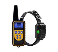 Collier de chien collier de formation pour chien électrique affichage LCD Rechargeable pour collier de formation pour animaux de compagnie de toutes tailles Jaune
