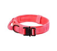 Collier de Chien, Collier Réglable en Nylon Rembourré avec Poignée de Commande et Boucle en Métal pour Chiens de Taille Moyenne, Chasse, Entraînement, Loisirs, Plein Air(#E,L(23-33KG))