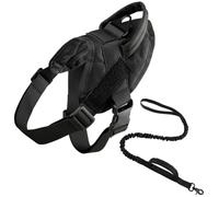 Collier de Chien, Collier Réglable en Nylon Rembourré avec Poignée de Commande et Boucle en Métal pour Chiens de Taille Moyenne, Chasse, Entraînement, Loisirs, Plein Air(#T,M(14-23KG))
