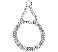 Collier de chien en acier chromé à 3 rangées de boutons Record