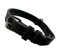 Collier de Chien en Cuir Adjustable Collier réglable pour Animal Convient aux Petits, Moyens et Grands Chiens, Durable & Robuste (Noir, XS: 1,5 cm de Large pour 26 cm - 35 cm de Cou)