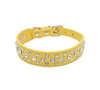Collier de Chien en Cuir PU Trois perçages de Drainage Collier de Chat de Chien de Compagnie réglable avec Assortiment d'accessoires pour Animaux de Compagnie de chaîne de remorquage,05,M