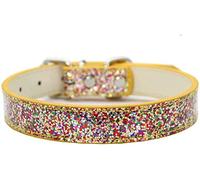Collier De Chien Faux Cuir Collier De Chien Paillettes Strass Coloré Collier Pour Animaux De Compagnie Paillettes Chat Chiot Chien Collier Rond Collier