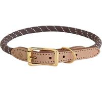 Collier de chien ou chat en cuir brun Oyoy Perry 46 cm