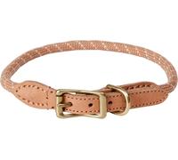 Collier de chien ou chat en cuir brun Oyoy Perry 64 cm