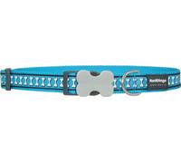 Collier de chien Red Dingo réfléchissant os Turquoise 20-32 cm