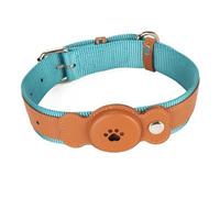 Collier de Chien réglable |Collier pour Animaux de Compagnie léger et protégé Contre Les intempéries pour Chiens/Chats |Conception en Cuir PU Longue durée avec Boucle en métal (Brown)