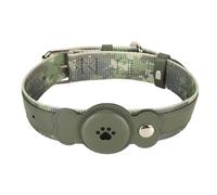 Collier de Chien réglable |Collier pour Animaux de Compagnie léger et protégé Contre Les intempéries pour Chiens/Chats |Conception en Cuir PU Longue durée avec Boucle en métal (OD Green)