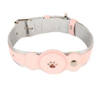 Collier de Chien réglable |Collier pour Animaux de Compagnie léger et protégé Contre Les intempéries pour Chiens/Chats |Conception en Cuir PU Longue durée avec Boucle en métal (Pink)