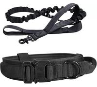 Collier de Chien réglable, en Nylon, rembourré, Boucle en métal, Colliers de Chien pour Chiens de Taille Moyenne, pour Chiens de Taille Moyenne Grand Entraînement de Chasse(#H,XL)