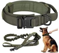 Collier de Chien réglable, en Nylon, rembourré, Boucle en métal, Colliers de Chien pour Chiens de Taille Moyenne, pour Chiens de Taille Moyenne Grand Entraînement de Chasse(#G,M)