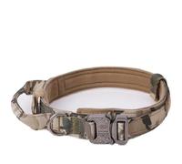 Collier De Chien Tactique Militaire en Nylon Réglable Réfléchissant Extérieur Bouledogues Labradors Chiens De Berger Collier D'entraînement De Camping,Un,L (42-54CM)