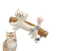 Collier de Cloche de Chat | Collier de Chaton séparé en Peluche - Réglable Confortable Fourniture de Compagnie à la Mode Mignonne pour Chat, Chaton, Chiots, Lapin