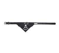 Collier de Compagnie de crâne Noir réglable Gavigain, sécurité réflexive, matériau PU Confortable, pour Les Chiens et Les activités de Plein air (L2.5 * 35-45)
