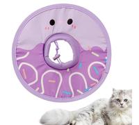 Collier De Cou De Chat - Collier De Récupération De Chat | Colon De Beignet De Cou Confortable Cône De Cou Résistant À L'eau Avec Un Revêtement Imperméable | Collier Élisabéthain Portable Pour Petit C