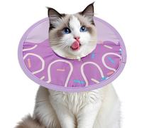 Collier De Cou De Chat - Collier De Récupération De Chat | Colon De Beignet De Cou Confortable Cône De Cou Résistant À L'eau Avec Un Revêtement Imperméable | Collier Élisabéthain Portable Pour Petit C