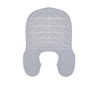 Collier de coupe de cheveux, collier de teinture en silicone imperméable avec directives de coupe angulaire et droite, tapis de coupe de cheveux pour salon de coiffure, salon de coiffure (gris)