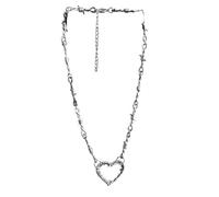 Collier de couple unique en forme de coeur d ' épine, bijoux assortis à la mode pour les couples, chaîne en alliage élégante, parfaite pour les tenues quotidiennes, pendentif d ' amour en alliage