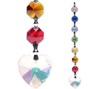 Collier de cristal Aurora Heart Feng Shui Chakra -- 20 cm