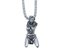 Collier de déesse souffrante - Collier pendentif souffrance liée - Bijoux religieux, collier pendentif de déesse religieuse rétro, cadeaux Vintage de déesse de souffrance unisexe pour hommes et femmes