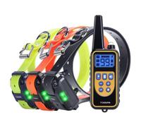 Collier de Dressage 3PCS 4 Modes à Propos Portée 800m Batterie Rechargeable Vibration Son Former Affichage numérique