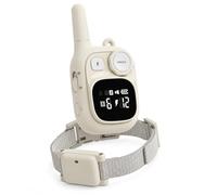 Collier de Dressage Chien, Collier électrique Chien avec Télécommande | portée de 550 m, Réglable et Rechargeable, Adapté Aux Petits Chiens et Chiots ou Aux Chiens Taille Moyenne à Grande (Beige)