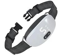 Collier de Dressage Chien Intelligent Blanc - Anti-Aboiement Automatique avec Écran LED, 7 Niveaux Réglables, Rechargeable USB, Étanche IP67, Convient Petits et Grands Chiens