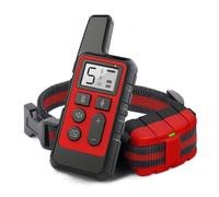 Collier de Dressage électrique pour Chien 1000m 800m Télécommande Vibration Son Choc Anti Aboiement Stop Chiens Fournitures Imperméable(500m USB Red)