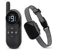 Collier De Dressage pour Chien, 800M Collier Electrique pour Chien | 3 modes de Dressage, Étanche IPX7 Rechargeable, Vibration, Son, Adapté à Tous Les Chiens Serrures de Sécurité (Noir)