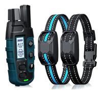 Collier de dressage pour chien à distance de 1000M, étanche IP67, choc, Vibration, Rechargeable, entraîneur pour animaux de compagnie, arrêt Anti-aboiement pour 2 chiens Blue two dogs