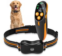Collier de Dressage pour Chien avec télécommande, IP67 étanche, portée 1000m, Vibrations et Boost (1-16), 8 Sons bip - sans décharge électrique, jusqu'à 67,5 cm de Cou